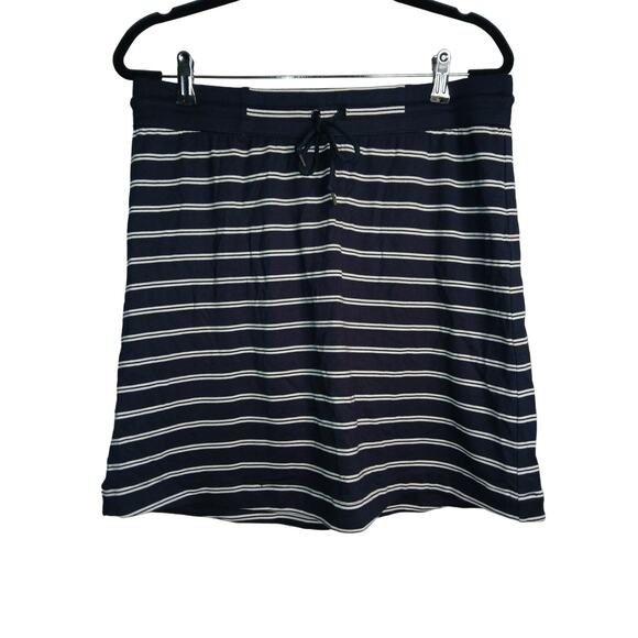 T by Talbots Casual Navy White Stripe Tennis Golf Active Skirt NWT Large - Picture 1 of 7
